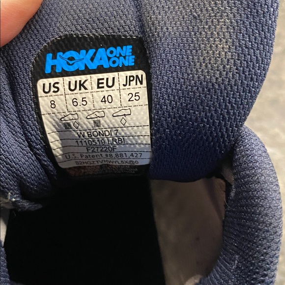 Hoka One One Gray and Navy Athletic Shoes - Picture 4 of 4